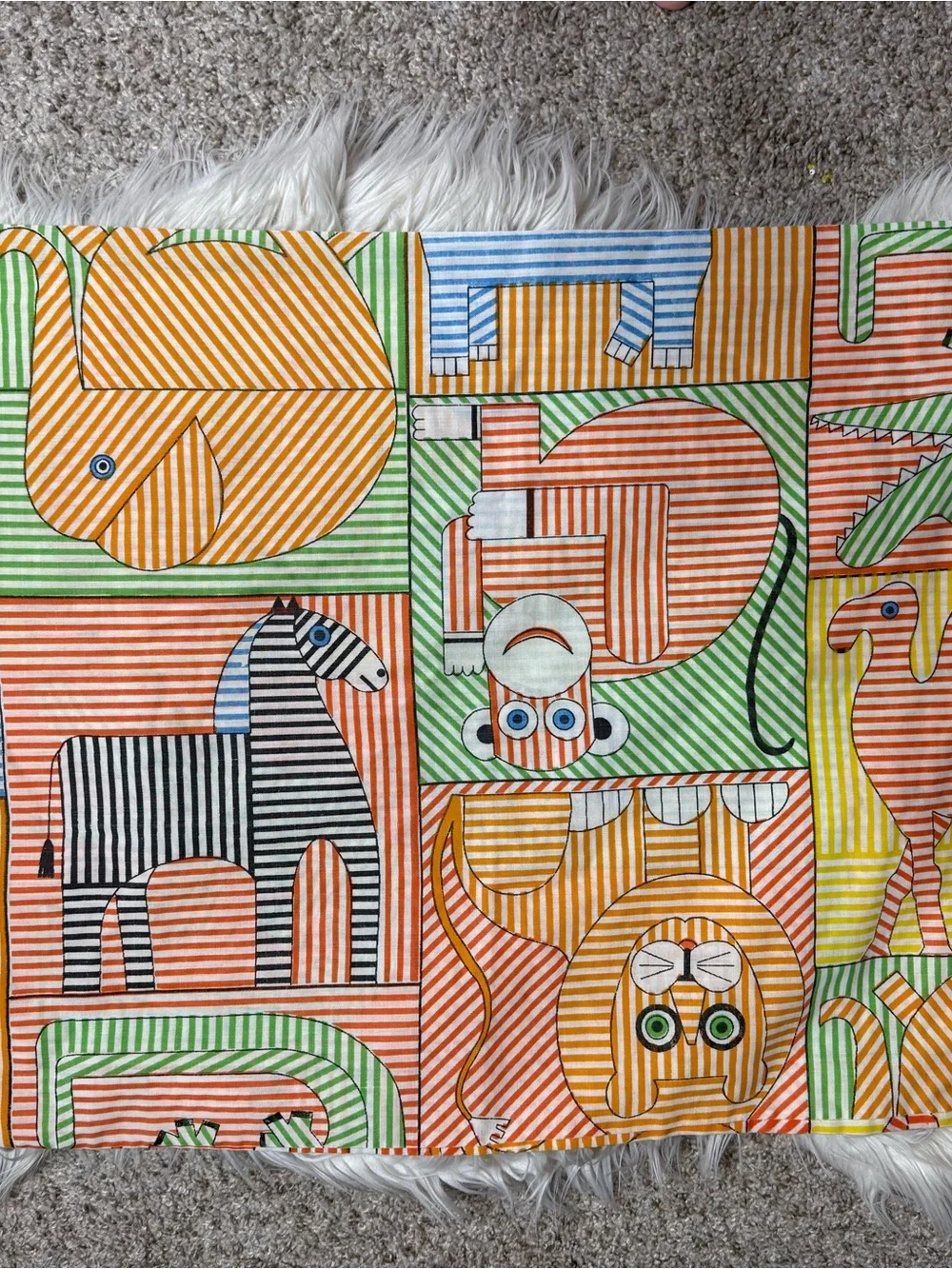 Vintage Springmaid Zoo Mates Pillowcases (2) Standard Sz